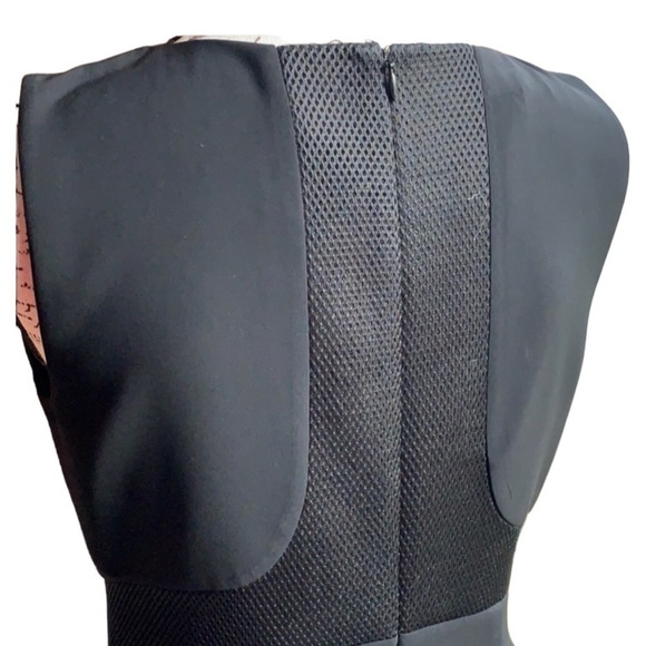 Lafayette 148 New York Faux Leather Inserts Sheath Dress - Picture 13 of 13